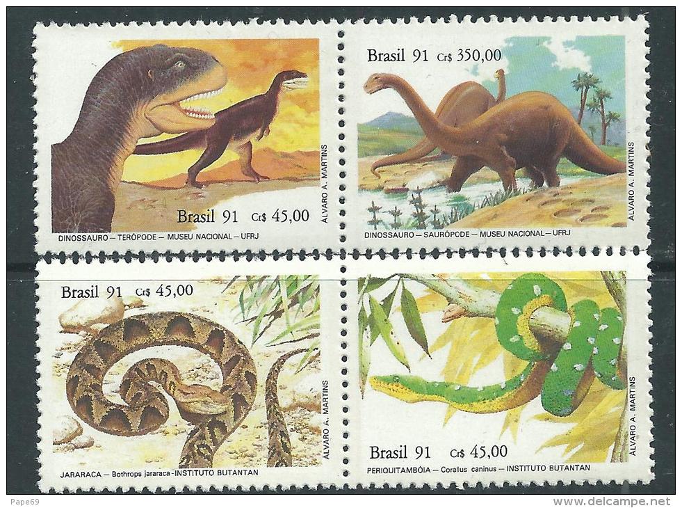 Brésil  N° 2019 / 22  XX  Musées Brésiliens Les 4 Valeurs Se Tenant Sans Charnière, TB - Unused Stamps