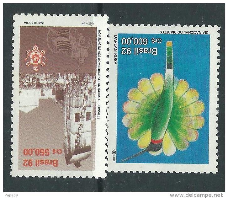 Brésil  N° 2082 / 83 XX   Les 2 Valeurs Sans Charnière, TB - Unused Stamps