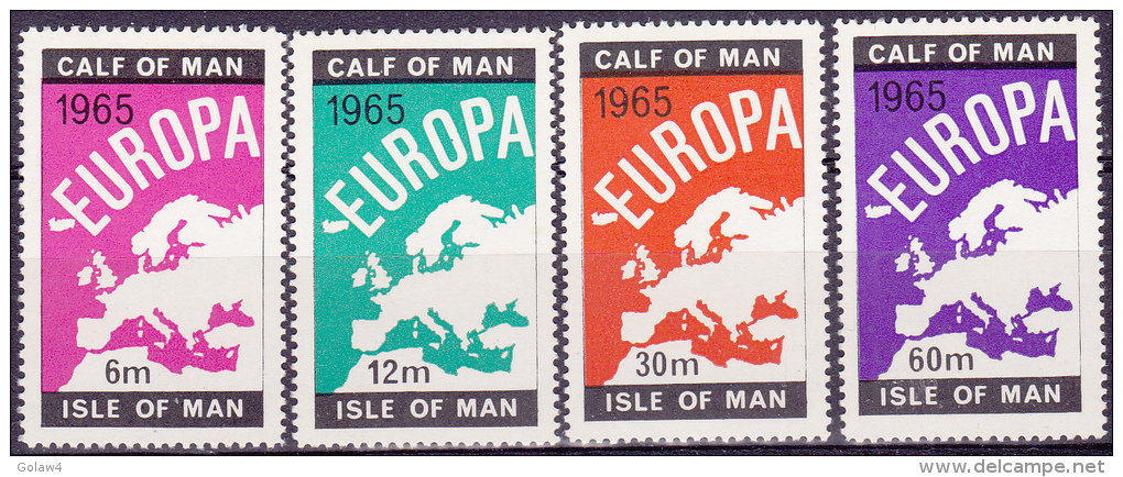 10974# CALF OF MAN ISLE OF MAN EUROPA 1965 CARTE DE L EUROPE MAP TIMBRES NEUFS ** - Local Issues