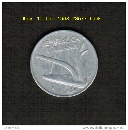 ITALY    10  LIRE  1968  (KM # 93) - 10 Lire