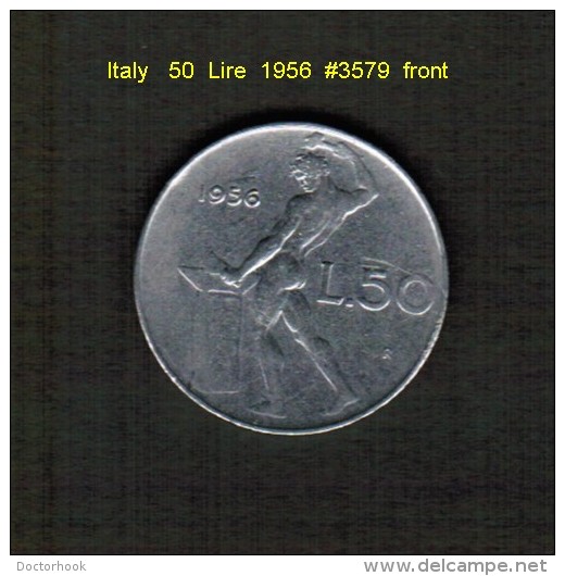 ITALY    50  LIRE  1956  (KM # 95) - 50 Lire