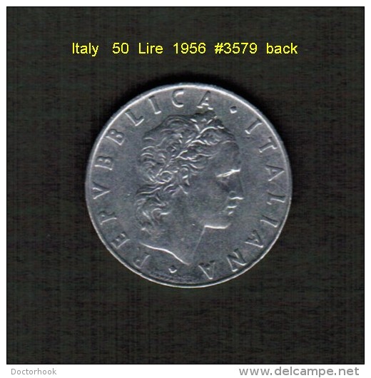 ITALY    50  LIRE  1956  (KM # 95) - 50 Lire