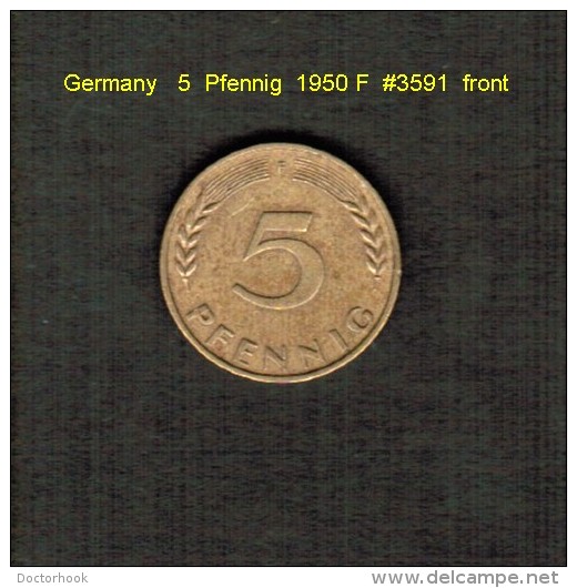 GERMANY    5  PFENNIG  1950 F  (KM # 107) - 5 Pfennig