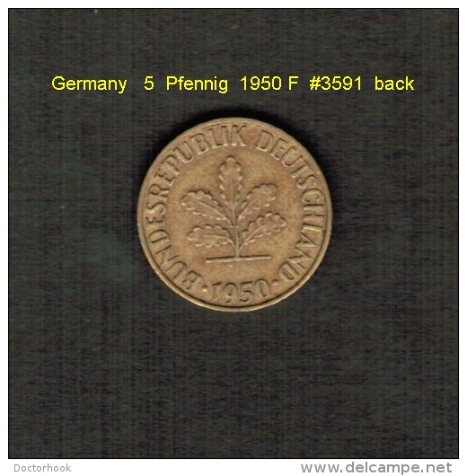 GERMANY    5  PFENNIG  1950 F  (KM # 107) - 5 Pfennig