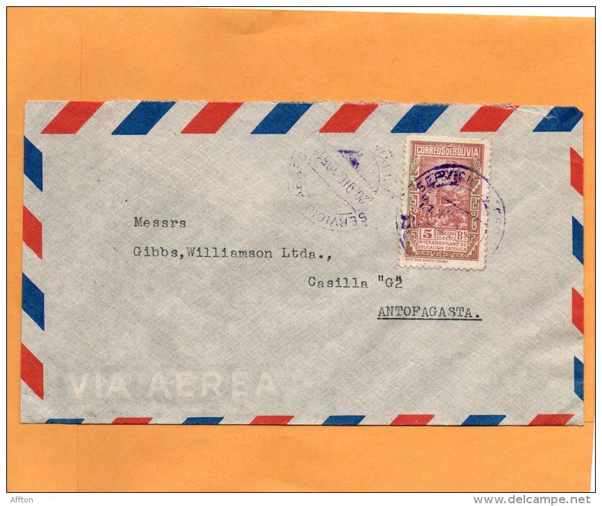 Bolivia 1951 Cover Mailed To Chile - Bolivia