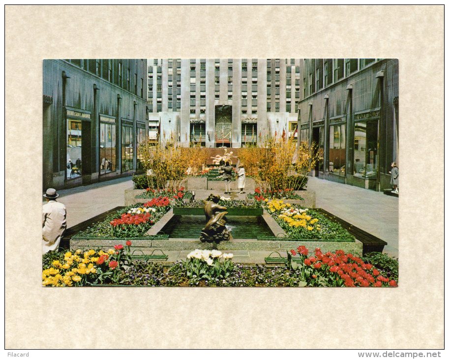 44741     Stati  Uniti,   The  Channel Gardens - Rockefeller Center -  New York City,  NV - Parchi & Giardini