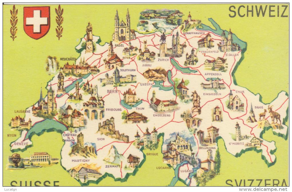 Suisse  -  Svizzera - Carte Geografiche