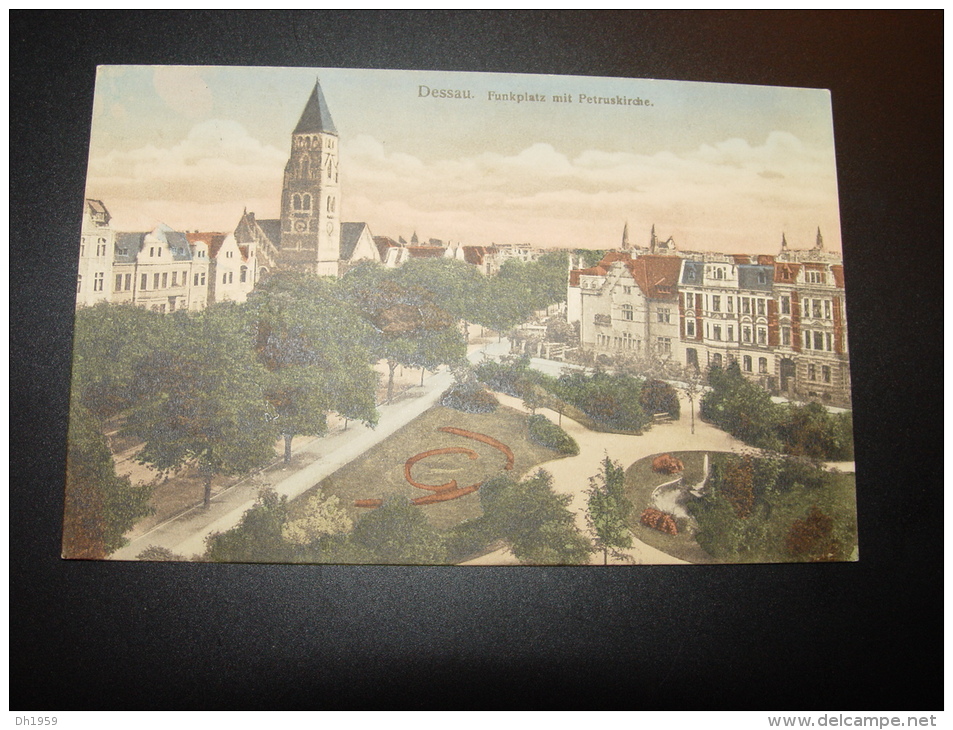 DESSAU FUNKPLATZ MIT PETRUSKIRCHE Nach CHARLOTTENBURG - Dessau