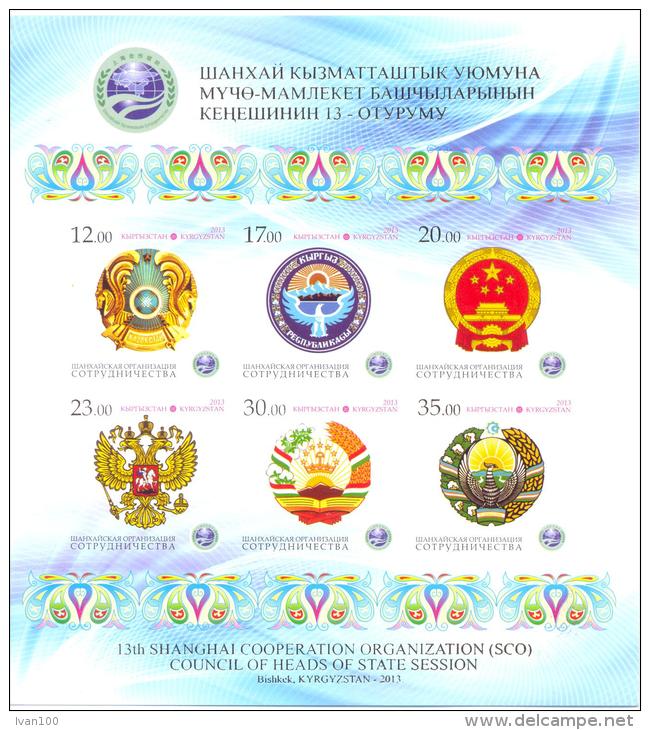 2013. Kyrgyzstan, 13th Meeting Of Shanghai Cooperation Organization, Sheetlet Imperforated, Mint/** - Kirghizistan