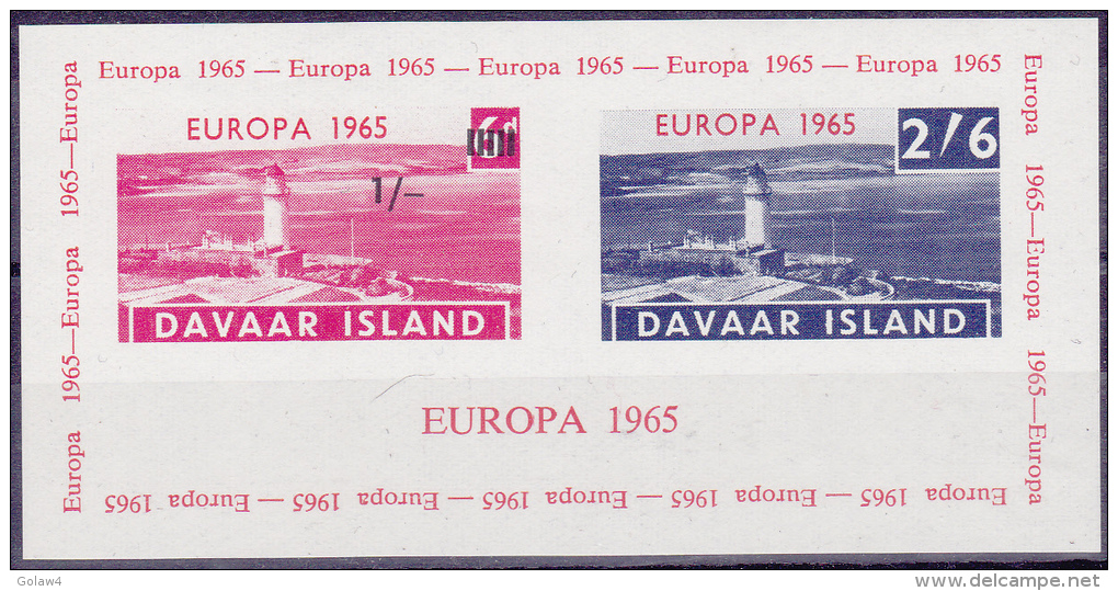 10984# DAVAAR ISLAND EUROPA 1965 PHARE LIGHTHOUSE LEUCHTTURM BLOC NEUF ** - Local Issues