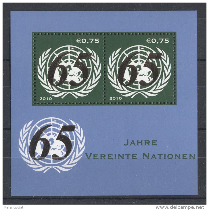 Austria (UN Vienna) - 2010 65 Years United Nations Block MNH__(TH-5324) - Blocs-feuillets