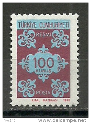 Turkey ; 1975 Official Stamp - Timbres De Service