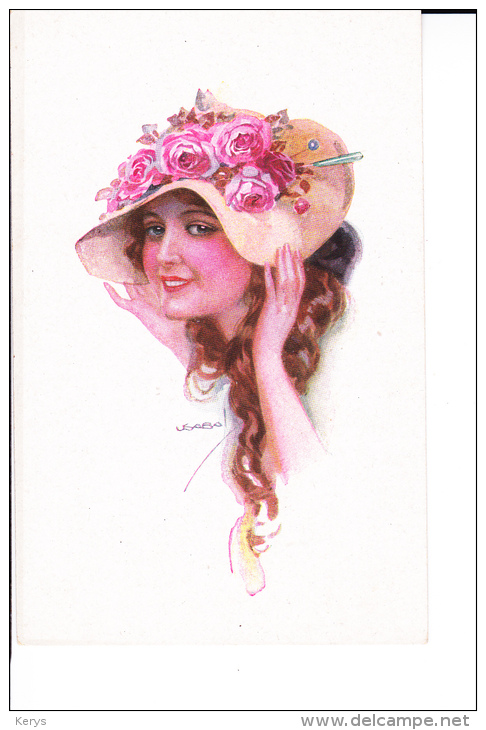 ELEGANTE AVEC SON CHAPEAU DE ROSES - Usabal