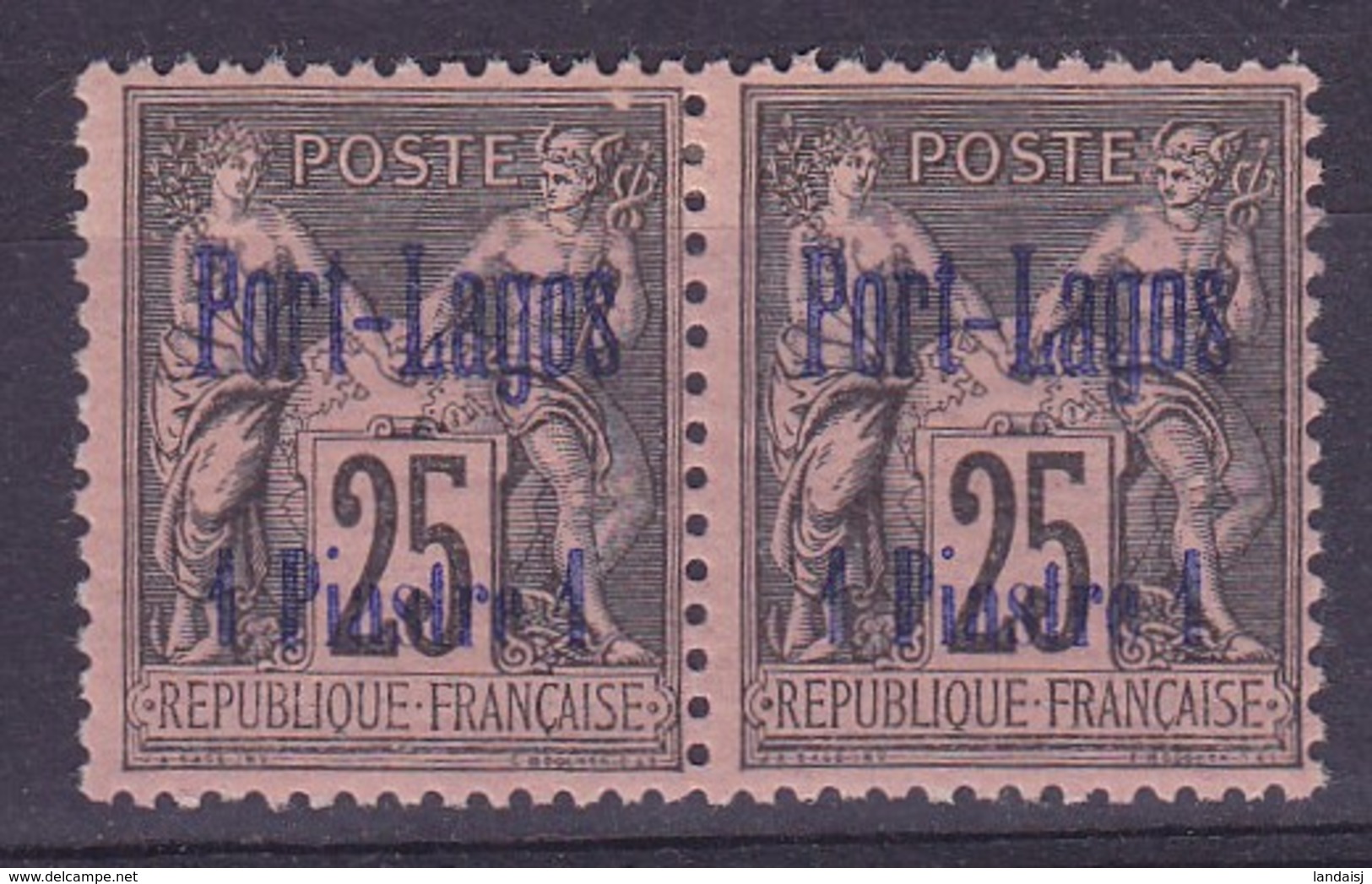 PORT LAGOS    Paire Du  N°4*           TTB - Unused Stamps