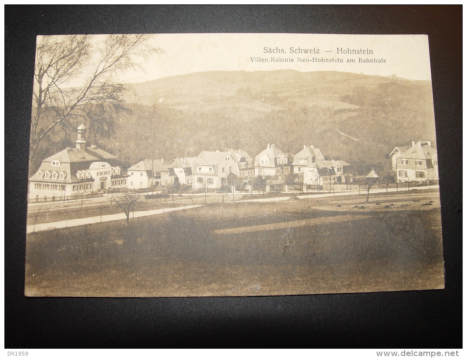 HOHNSTEIN VILLEN - KOLONIE NEU HOHNSTEIN AM BAHNHOF Nach DRESDEN - Hohnstein (Saechs. Schweiz)