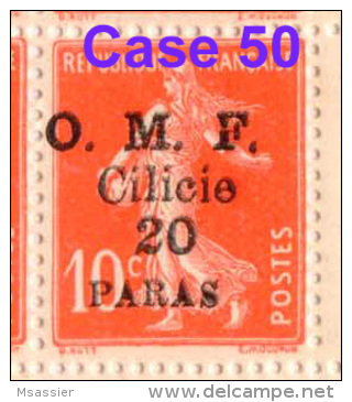 Cilicie - Maury N° 92 I -50 Timbres Mill. 6 + Variétés : E Fermé/tous & M Tronqué (case 9+11+30) + Case  50 F Tronqué - Unused Stamps