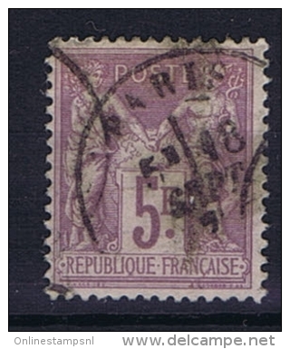 France: Yvert Nr 95 ,  Obl. - 1876-1898 Sage (Type II)