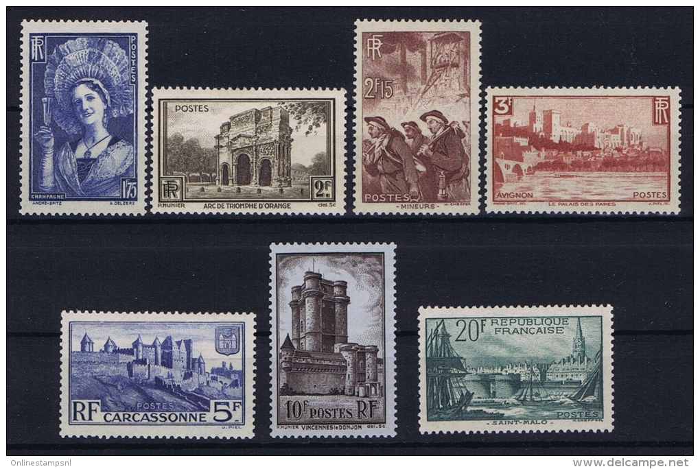 France: Yvert  Nr 388 - 394 , 1938, MH/* - Ongebruikt