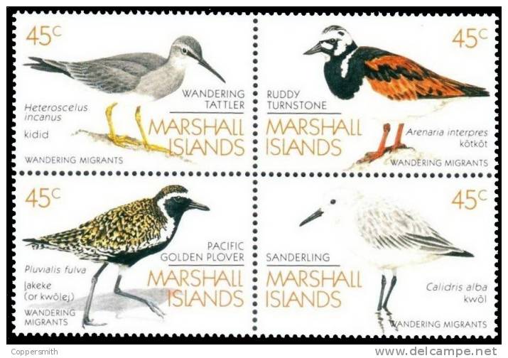 (01) Marshall Isl.  Birds / Oiseaux / Vögel / Vogels  ** / Mnh  Michel 222-25 - Marshallinseln