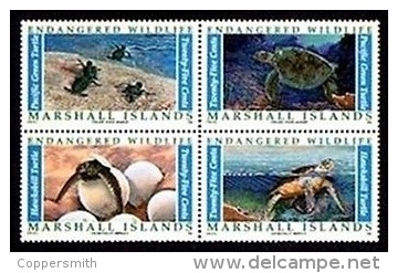 (21) Marshall Isl.  Marine Life / Tortoises / Tortues / Schildkröten / Schildpadden  ** / Mnh  Michel 298-301 - Marshall