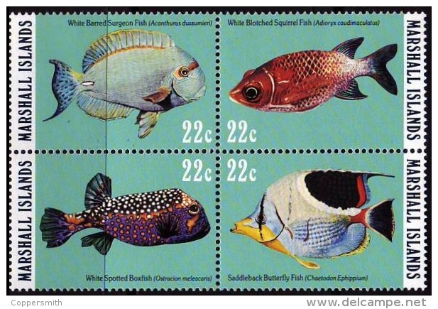 (26) Marshall Isl.  Fish / Poissons / Fische / Vissen  ** / Mnh  Michel 50-53 - Islas Marshall