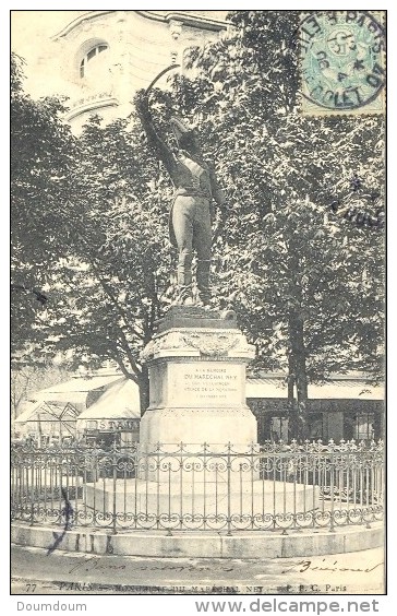 CPA PARIS - MONUMENT DU MARECHAL NEY - Sonstige Sehenswürdigkeiten