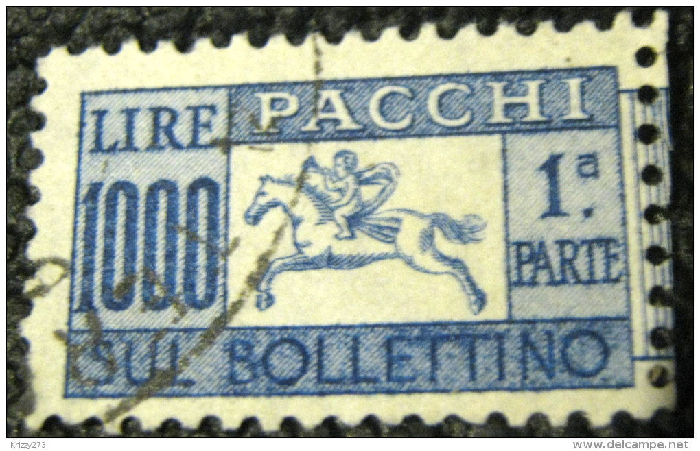 Italy 1954 Parcel Post 1000L - Used - Postpaketten