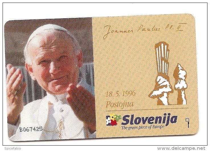 Impulz - 20 Units - Pope Joannes Paulus II - With Overprinted Front - 1996 - 5´000 - Slovenia