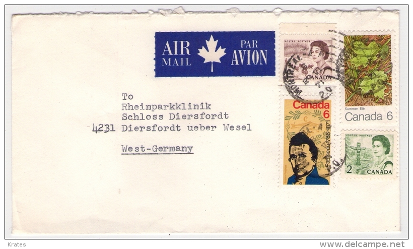 Old Letter - Canada, Air Mail - Airmail