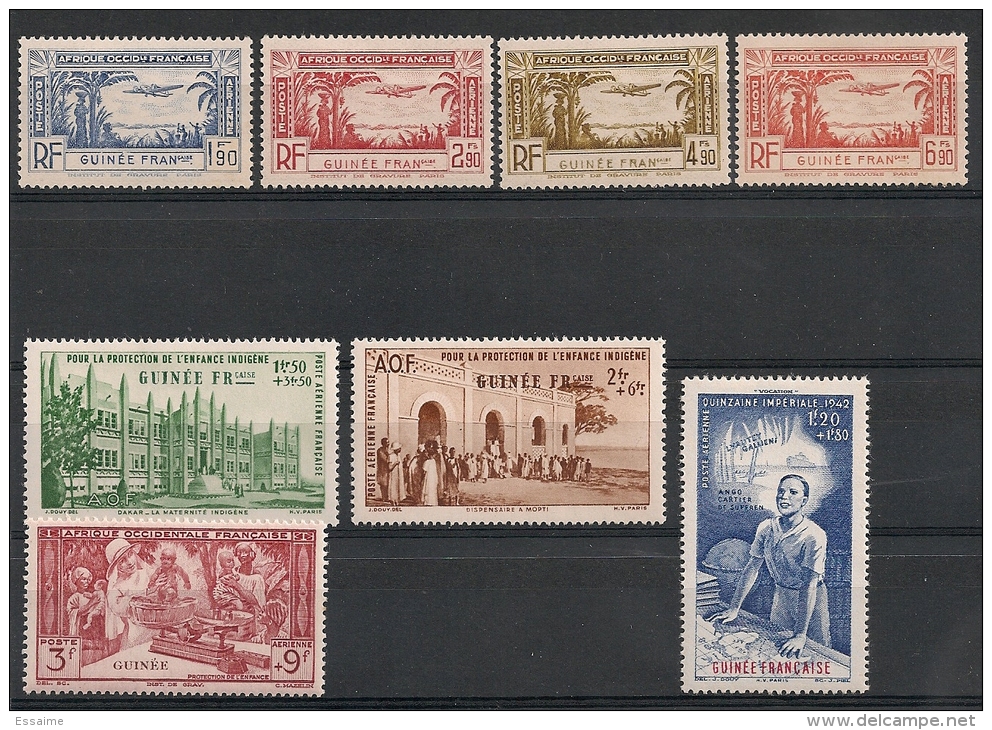 Guinée Française. 1940-1942.  Poste Aérienne PA  Entre N° 1 Et 9. Neuf * MH - Andere & Zonder Classificatie