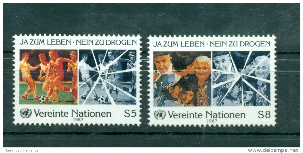 Nations Unies Vienne 1987 - Michel N.71/72 - "Oui à La Vie - Non à La Drogue" - Ungebraucht