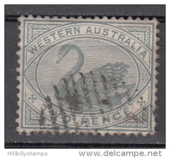 Western Australia  Scott No.  63    USED  Year  1890 - Used Stamps