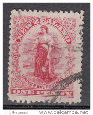 New Zealand   Scott No 103 Used      Wmk. 63   Thin Hard Paper - Gebraucht