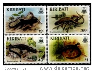 (010) Kiribati  Animals / Fauna / Tiere / Dieren / Reptiles / Lizards / Geckos  ** / Mnh  Michel 493-96 - Kiribati (1979-...)