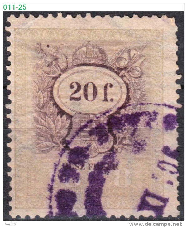 HUNGARY, 1898, Revenue Stamp, CPRSH. 366 - Fiscale Zegels