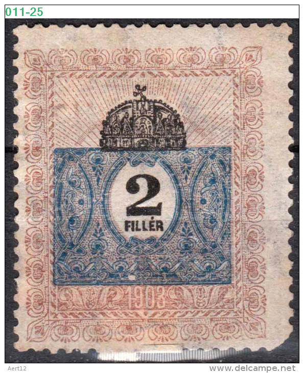 HUNGARY, 1903, Revenue Stamp, CPRSH. 387 - Fiscales