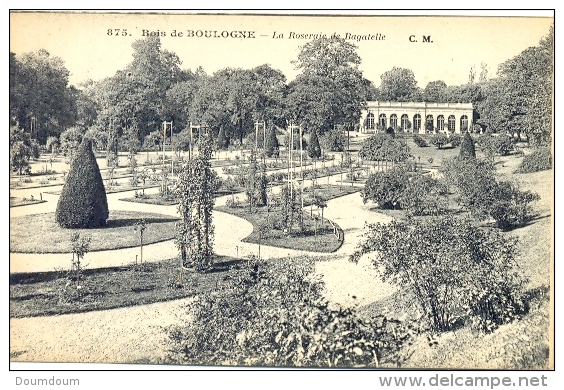 CPA PARIS - BOIS DE BOULOGNE - LA ROSERAIE DE BAGATELLE - Parcs, Jardins