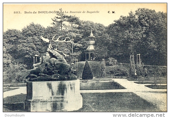 CPA PARIS - BOIS DE BOULOGNE - LA ROSERAIE DE BAGATELLE - Parcs, Jardins