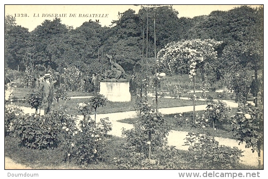 CPA PARIS - LA ROSERAIE DE BAGATELLE - Parcs, Jardins