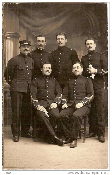 CP - Photo - MILITARIA - GROUPE DE MILITAIRES - Artillerie ? 1-8-62-23-46-43ème- Bourges? - Guerre 1914-18