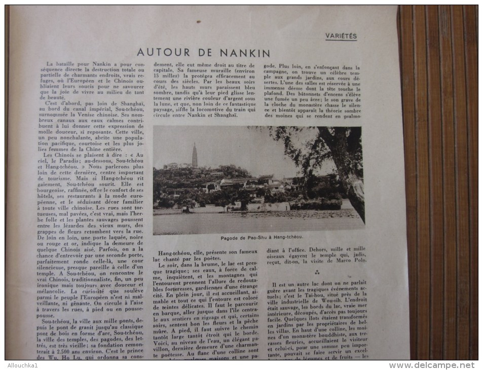 1938 Revue Actualité Universelle Monde Et Voyages Larousse:chasse Nord Canadien-Catalogne Nankin-Hang Chéou- Indochine - World