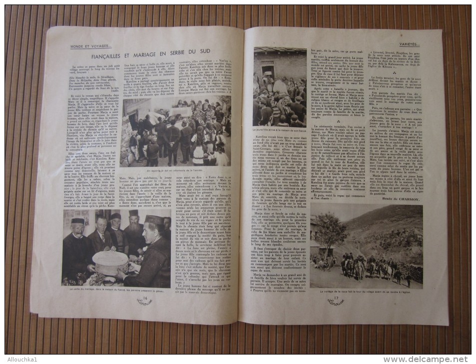 1938 Revue actualité universelle monde et voyages Larousse:chasse Nord canadien-Catalogne Nankin-Hang chéou- indochine