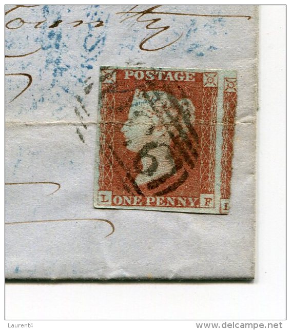 (300) GB Stamp On Cover - 24-06-1849 - 1d Red From Black Plate - With Extra Wide Right Margin - Sin Clasificación