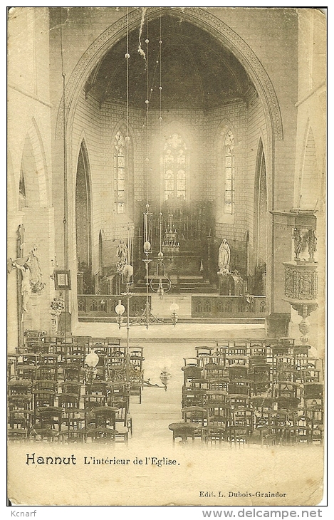 CP De HANNUT " L'intérieur De L'Eglise " . - Hannut