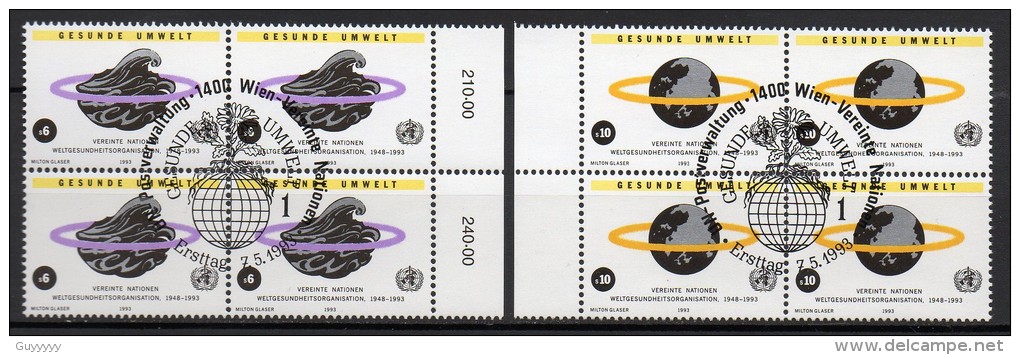 Nations Unies (Vienne) - 1993 - Yvert N° 163 & 164 - Oblitérés