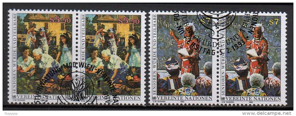 Nations Unies (Vienne) - 1993 - Yvert N° 157 & 158 - Oblitérés