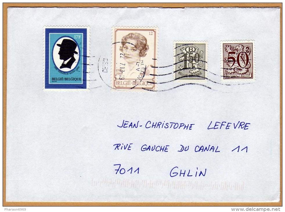 Enveloppe Cover Brief Avec Un Timbre Service - Lettres & Documents