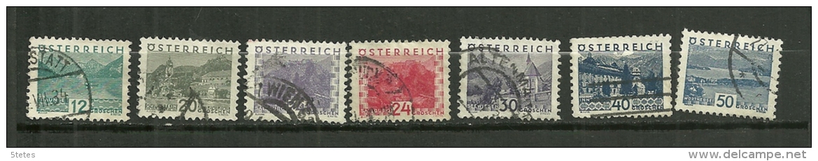 Autriche Oblitéré ; Y & T ;  406,408,409,410,411,413,4 16 ; " Paysages " - Oblitérés