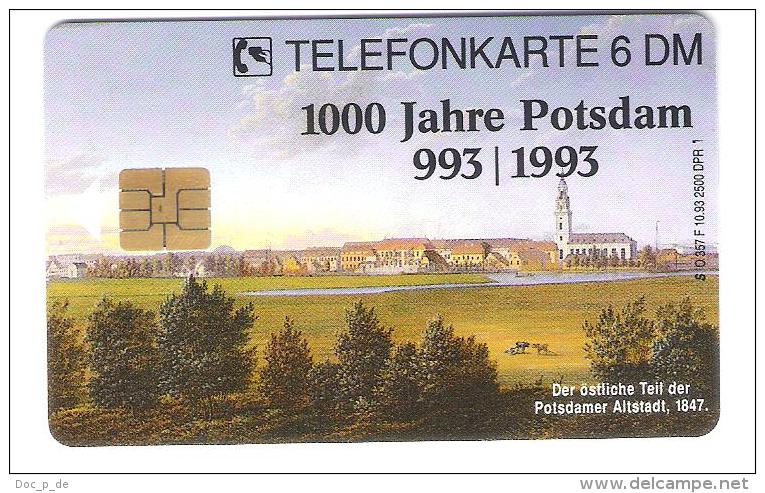 Germany - O 357F  10/93 - 1000 Jahre Potsdam  - Altstadt 1847 - Mint - Only 2500 Ex. - O-Series: Kundenserie Vom Sammlerservice Ausgeschlossen