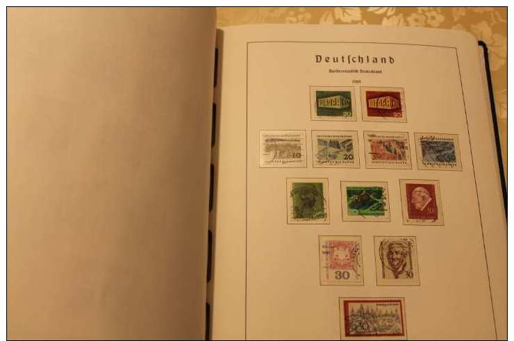 (427)Leuchtturm Album mit Folien 2x 1964-76  BRD  mit Marken ** + o  bitte lesen ! Stark reduziert !!